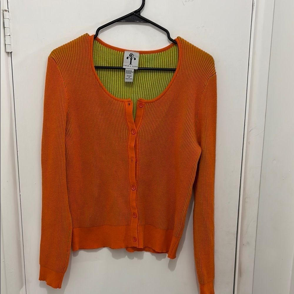 Rain Rose Button-Up Sweater